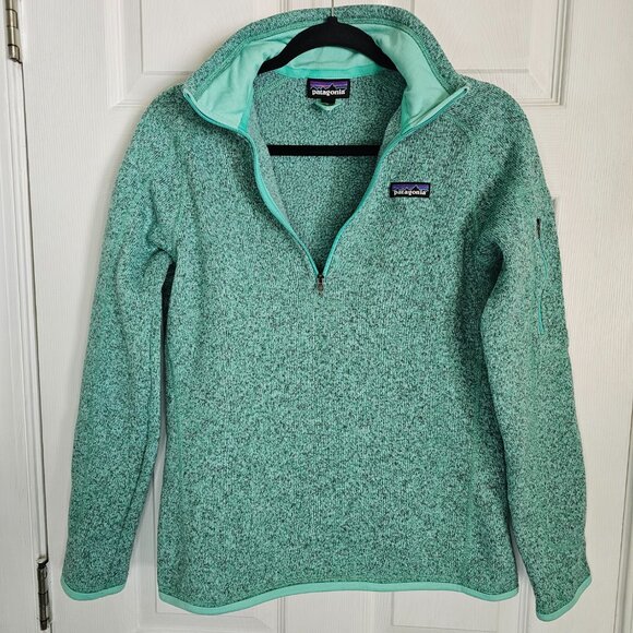Patagonia Better Sweater Mint Green 1/4 Zip - Women's Medium - Picture 3 of 6